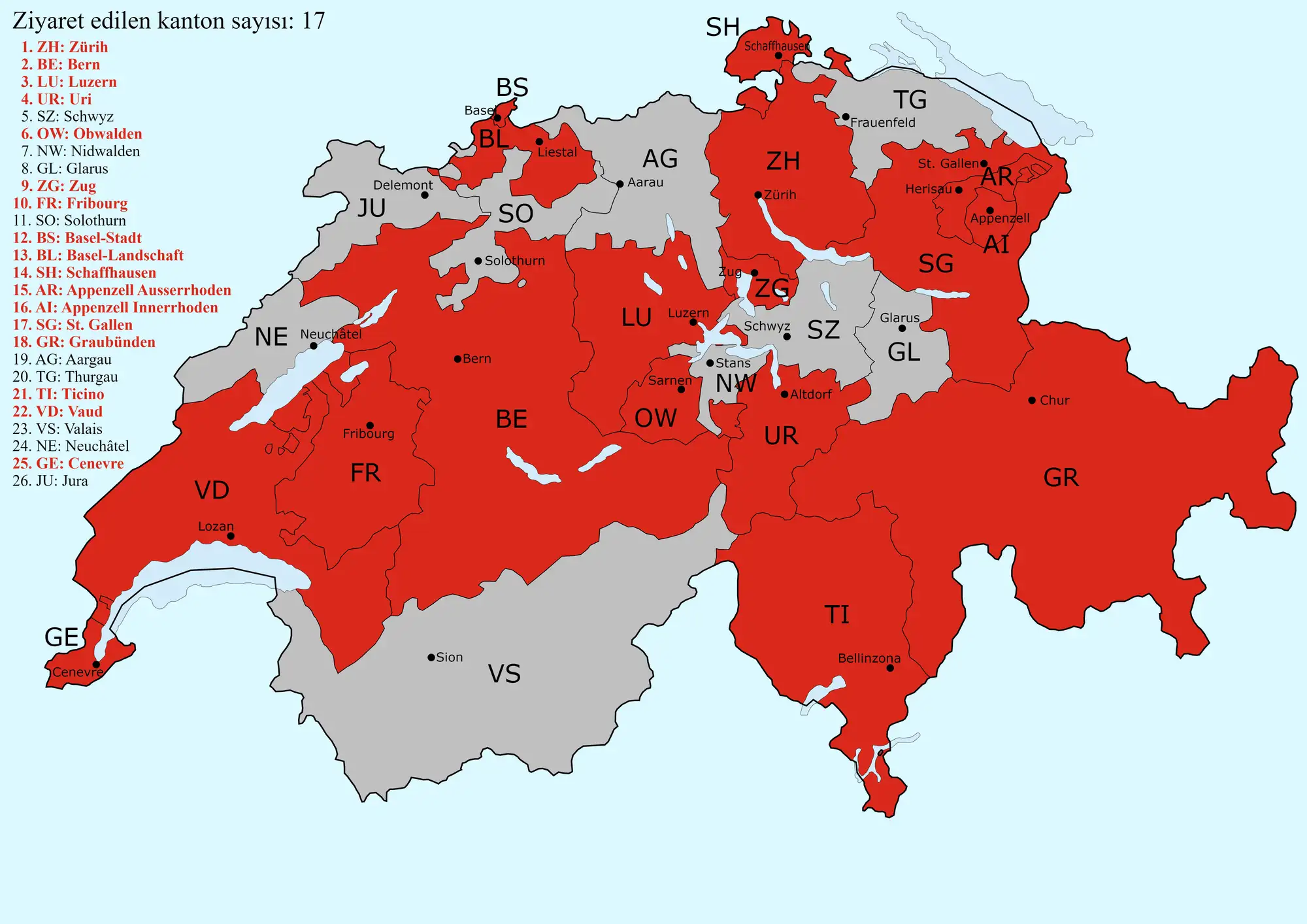 Switzerland Map